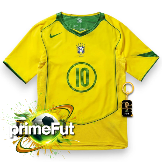 Camisa Brasil Reedição Total 90 - Ronaldinho #10  | PrimeFut