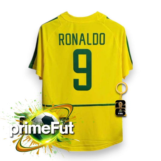 Camisa Brasil 2002 - Ronaldo #9 | PrimeFut